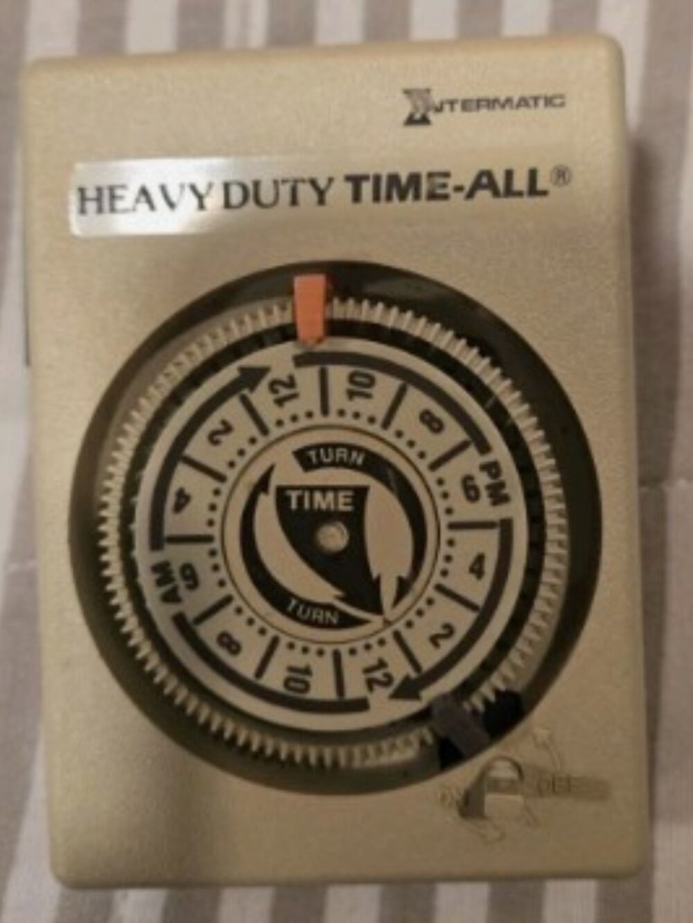 Intermatic Time-All Heavy Duty Timer Model HB111 15 Amp 1875 Watt USA Made Vtg